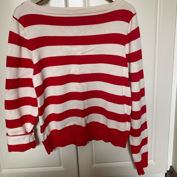 ANNE KLEIN STRIPED SWEATER Sz L. - Picture 5 of 14
